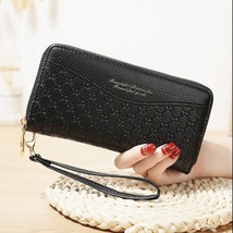 Wallet for Women,Fashion Double Zipper Wallet,Long Wallet Clutch Wristlet - $16.99