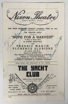 Fredric March &amp; Florence Eldridge Signed Autographed Vintage Theatre Pla... - £31.89 GBP