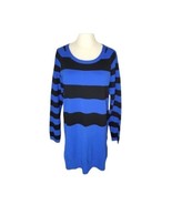 Lolë Striped Color Block Recycled Material Scoop Sweater Dress Tunic Medium - £11.69 GBP