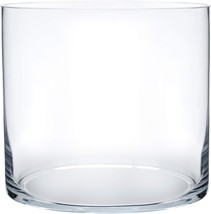 Cylinder Shaped (4&quot; Wide X 4&quot; Tall, Clear) Flower Glass Vase Decorative - $41.94