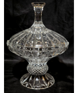 GODINGER Heavy Crystal OLYMPIA 11&quot; Covered Compote Candy Dish 8.25&quot; Diam... - $39.58