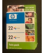 Genuine New HP 22 Tri-Color Ink Twin-Pack Cartridge Sealed EXP Sep 2008 - €9,98 EUR