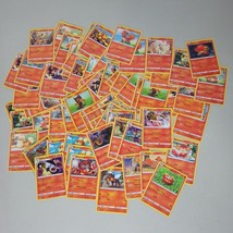 Fire Type Pokemon Cards Lot Of 69 Common, Uncommon Pokémon Cards - £10.99 GBP