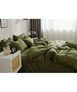 Queen Comforter Set Dark Green, Olive Green Soft Reversible All Season D... - £65.12 GBP