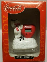 Vintage 2000 Coca Cola Collectible Mini Clock Model CCM42 New In Box U72 - $18.99