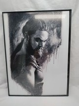 Framed Khal Drogo Game Of Thrones Charcoal Portrait 12&quot; X 16&quot; - £54.74 GBP