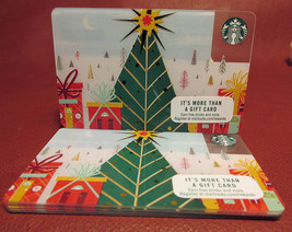 Starbucks, 2017 Green with Gold Christmas Tree Gift Card New Unused - $89.26 MXN