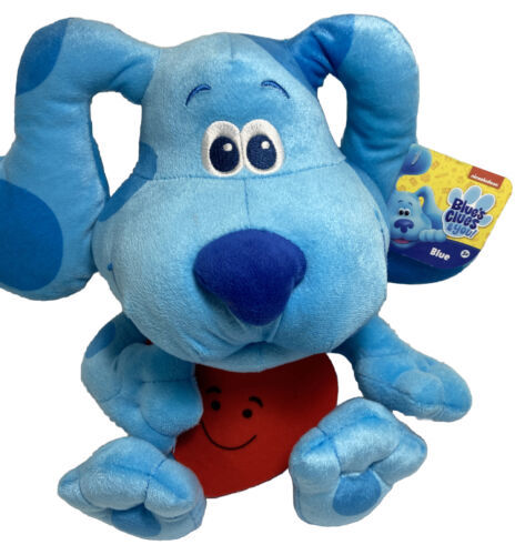Blues Clues And You Blue Dog Plush With Red Heart 2020 Nickelodeon 14 Inch New - £10.33 GBP