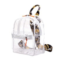 Women&#39;s Backpack Transparent PVC Bag Female Fashion Bookbag College Students Sch - £60.30 GBP