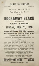 1968 Imperial Club Event Rockaway Beach NY Long Island Elks Flyer - £6.45 GBP