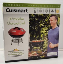 *L) Cuisinart CCG190RB 14 inch Portable Charcoal Grill - Red - £19.32 GBP