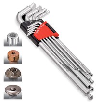 Powerbuilt 9 Piece SAE Hex Key Wrench Set for Damaged Fasteners, Standar... - $56.99