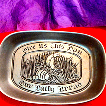 Pewter Wilton bread tray~Give us this day - £14.98 GBP