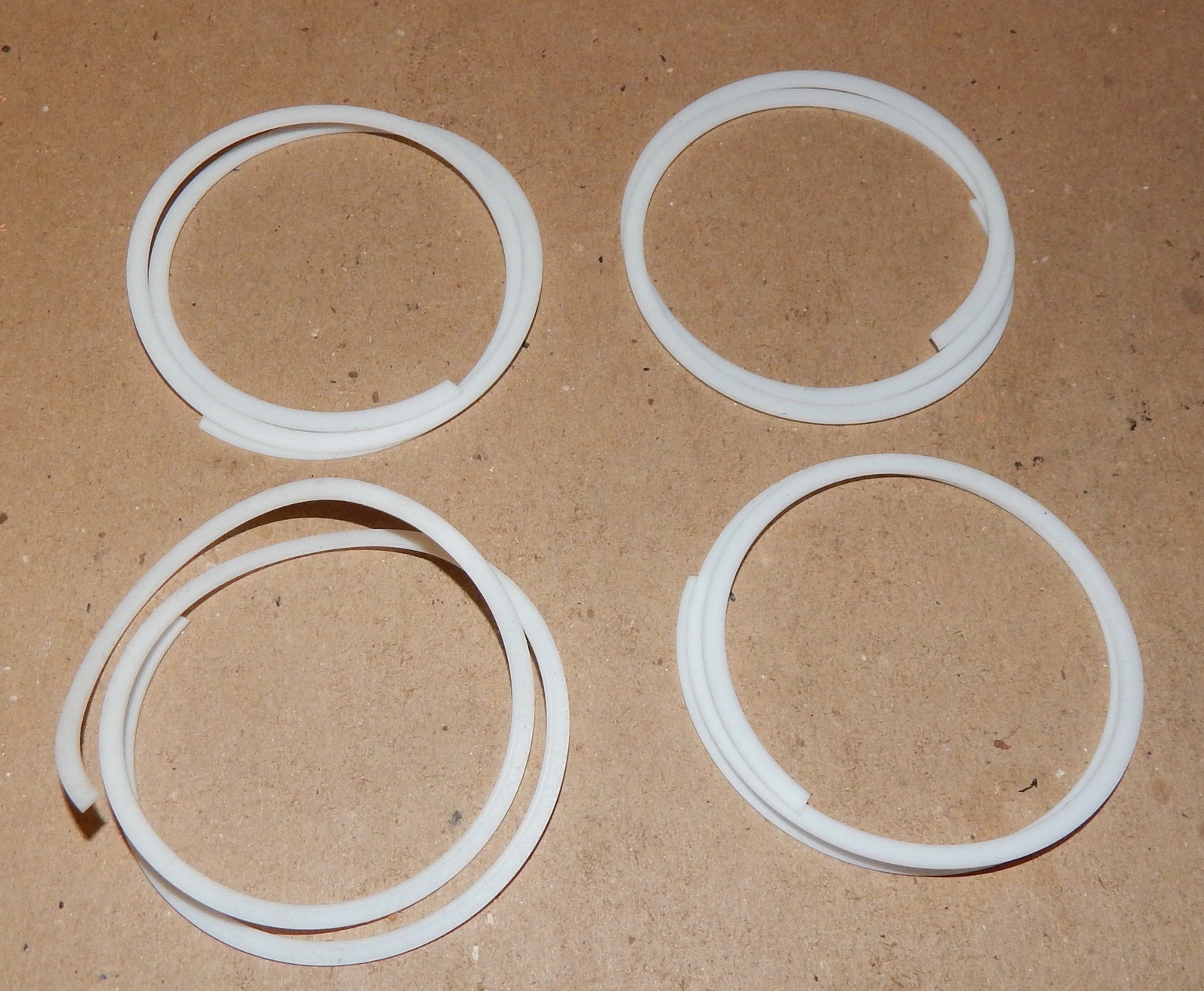 BORM 28783-8 Gasket Seals 2 1/2&quot; OD x 2 3/16&quot; ID x 1/16&quot; 4ea Teflon Wash... - $9.49