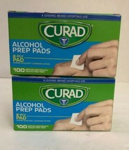 Curad Alcohol Prep Pads Medium-(Lot of 2 Boxes) 200 ct - $11.76