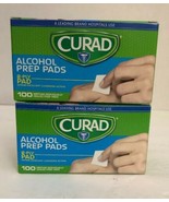 Curad Alcohol Prep Pads Medium-(Lot of 2 Boxes) 200 ct - $11.76