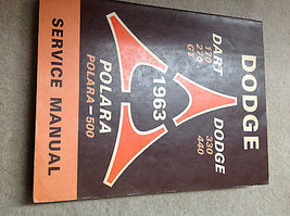 1963 Dodge DART dart GT POLARA polara 500 330 440 Service Shop Repair Ma... - $85.00