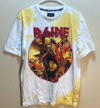 Raine Rise As 1NE Skull Union Jack Flag Yellow White T-Shirt S - £14.57 GBP