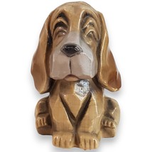 Vintage Blow Mold Basset Hound Dog Coin Bank MCM Kitsch Plastic Made Hon... - $19.99