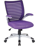 Managers Chair With Screen Back And Work Smart Mesh Seat, Purple. - £101.48 GBP