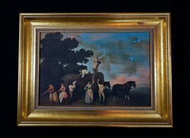 Haymakers Art Print Harvesting Horse Skyline Vtg 90s H.A. Denunzio George Stubbs - £155.07 GBP