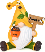 Bee Gnomes Spring Garden Gnomes Decorations Summer Sunflower Gnome Decor Outdoor - £16.69 GBP