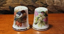 Vintage Red Headed Woodpecker + Hummingbirds English Fine Bone China Thi... - £7.90 GBP