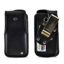 LG Exalt LTE VN220 4G Black Leather Case with Rotating Metal Belt Clip USA MADE - $36.99