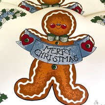 Christmas Placemat Gingerbread Man Set of 4 Vinyl 18&quot; x 11&quot; Vintage - £14.65 GBP