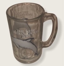 The New Indianapolis Zoo Dolphin Theme 1981 Vintage Clear Mug - $15.80