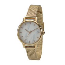 Elegant Marble Pattern Dial Watch with Mesh Band Rose Gold Free Shipping... - £39.16 GBP