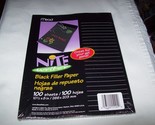 Mead Nite Writer Black Filler Paper 100 Sheets 10.5”x 8” for Gel Pens ye... - $14.84