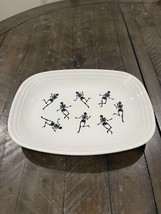 Homer Laughlin  Fiesta Trio of Skeletons Platter Rectangle 12” White Hal... - $89.09