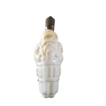 Vintage Figural Light Bulb Christmas Milk Glass Santa Claus Double Sided 3D Xmas - £15.90 GBP