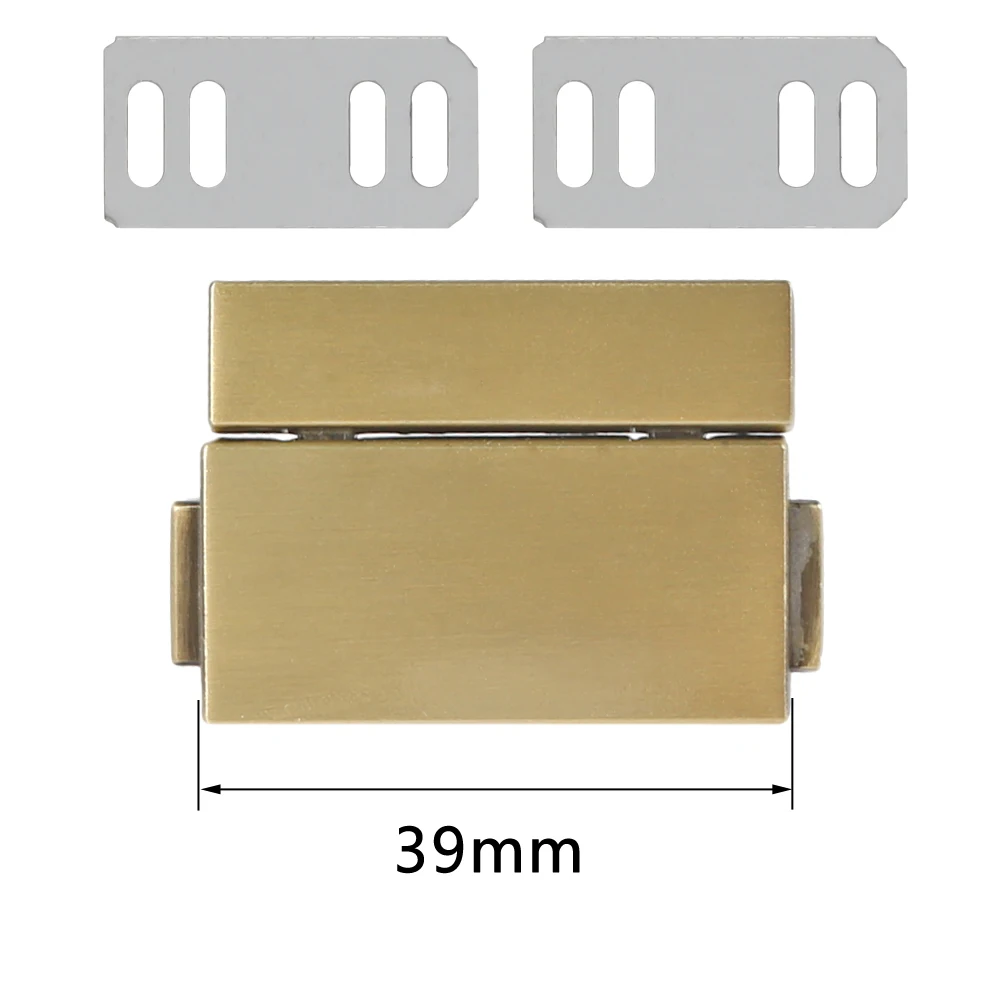 Sporting 3.9CM Rectangular Metal Press Push Locks for Women Bag Handbag Spring L - £23.52 GBP
