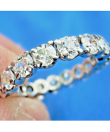Earth mined Diamond Deco Platinum Bridal Band Eternity Anniversary Ring ... - $219,695.50 MXN