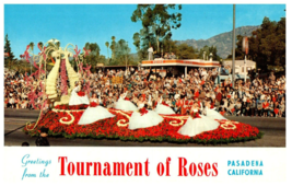Greetings from Tournament of Roses in Pasadena, California Parade Postcard - £5.49 GBP