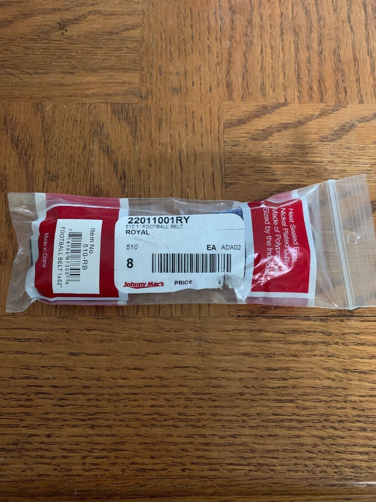 Adams 510 1” Football Belt Royal - $9.78