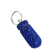 PURSE FOB Case Mint Container Holder Keychain Bling Rhinestone Sparkle B... - $16.34