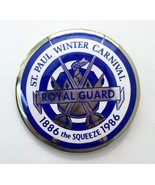 VTG 1986 St. Paul Winter Carnival Pin Button THE SQUEEZE Royal Guard Cen... - £13.50 GBP