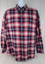 Duluth Trading Company Free Swingin&#39; Flannel Shirt Men&#39;s XL Red Plaid Free Ship - £23.35 GBP