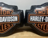 Harley-Davidson 2008 Shield Logo Stuffed PVC Vinyl Pillow Decor 14&quot; Pair... - $25.00