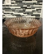 Vintage Indonesia KIG Pink Glass Serving Bowl 7” x 2.5” - €8,30 EUR