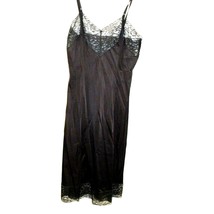 Retro 50s slip VTG ARISTOCRAFT Black Superior 100% Nylon Size 34 Peek-a-... - $61.48