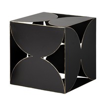 8&quot; Contemporary Black Metal Geo Cube Sculpture - $1,304.39 MXN