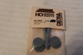 HO Scale Detail Associates, Pack of 4, Fan 48&quot; Flat Top Cooling, #FA2004 - £11.88 GBP