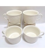 Set of 4 MIKASA English Countryside Short Wide Coffee Cups Mug DP900 Whi... - $680.80 MXN