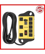 Durable 15 Ft 8-Outlet Power Strip Surge Protector with USB Ports -  Listed - $70.23 CAD