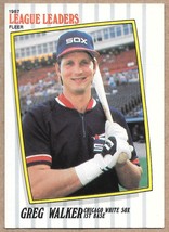 Fleer League Leaders 1987 Greg Walker Chicago White Sox #42      Baseball - £1.55 GBP