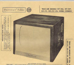 1956 TRAV-LER 517-106 107 TELEVISION Tv Photofact MANUAL Chassis 520B5 5... - $9.89